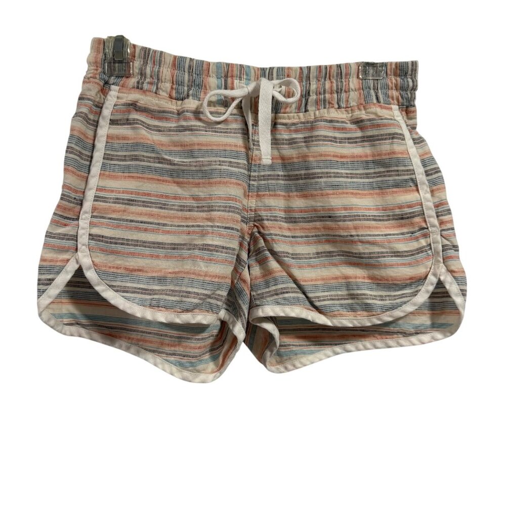 Athleta Sandbar Linen Striped Shorts‎ Size 0
